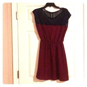 silky maroon dress